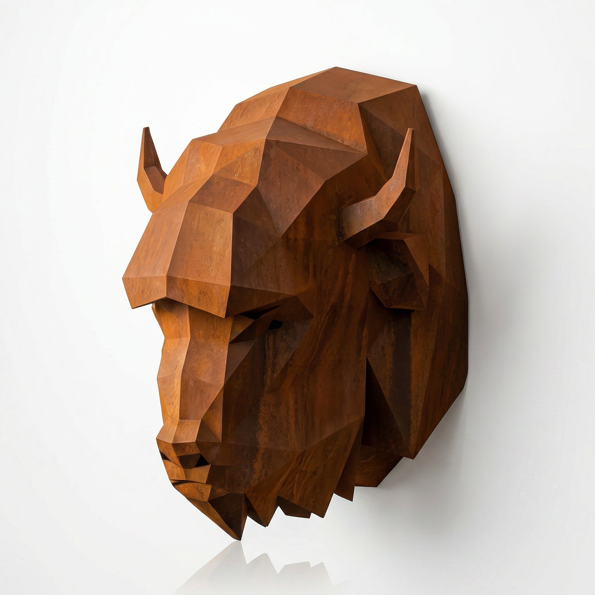 Sculpture Tête de Bison en Origami - Sculpture Origami