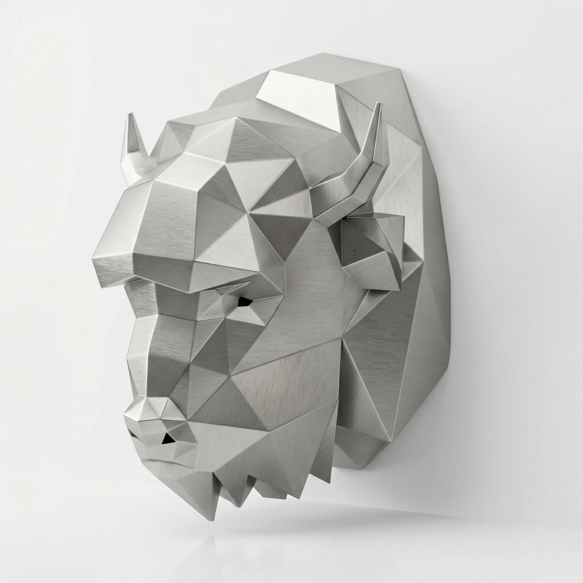 Sculpture Tête de Bison en Origami - Sculpture Origami