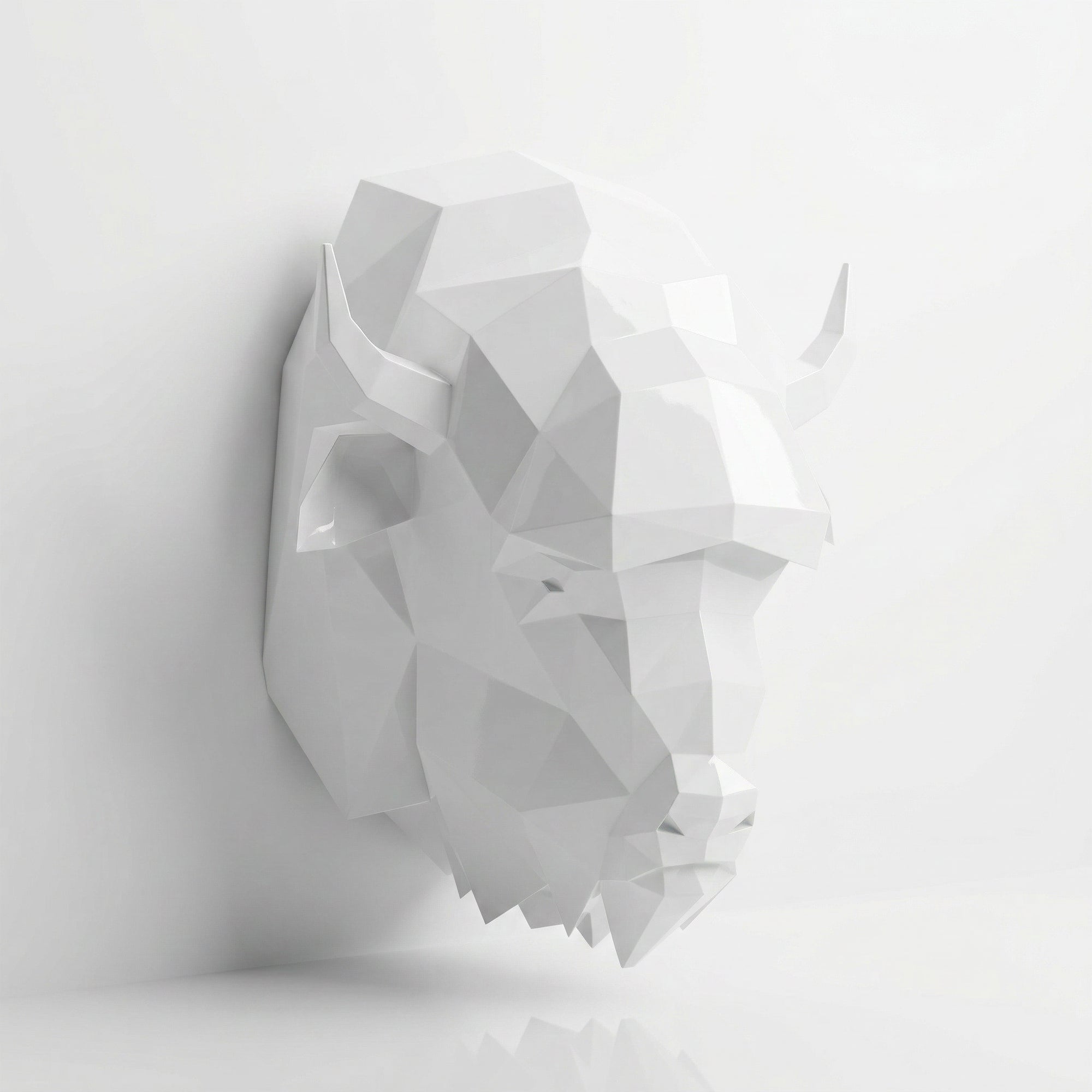 Sculpture Tête de Bison en Origami - Sculpture Origami