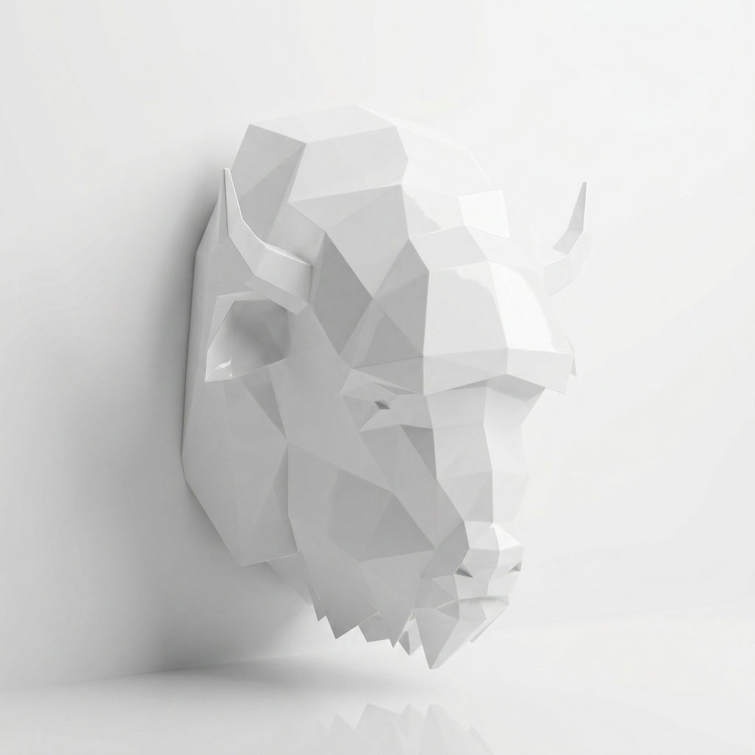 Sculpture Tête de Bison en Origami - Sculpture Origami
