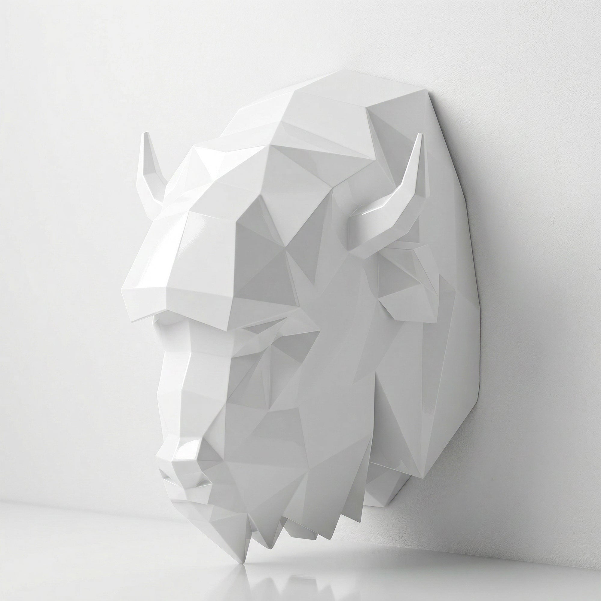 Sculpture Tête de Bison en Origami - Sculpture Origami