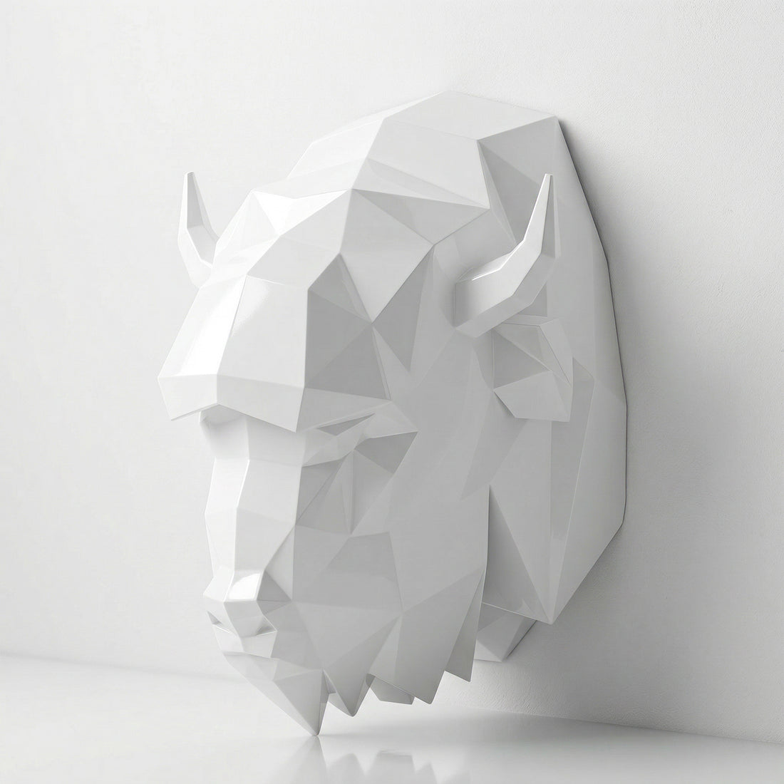 Sculpture Tête de Bison en Origami - Sculpture Origami