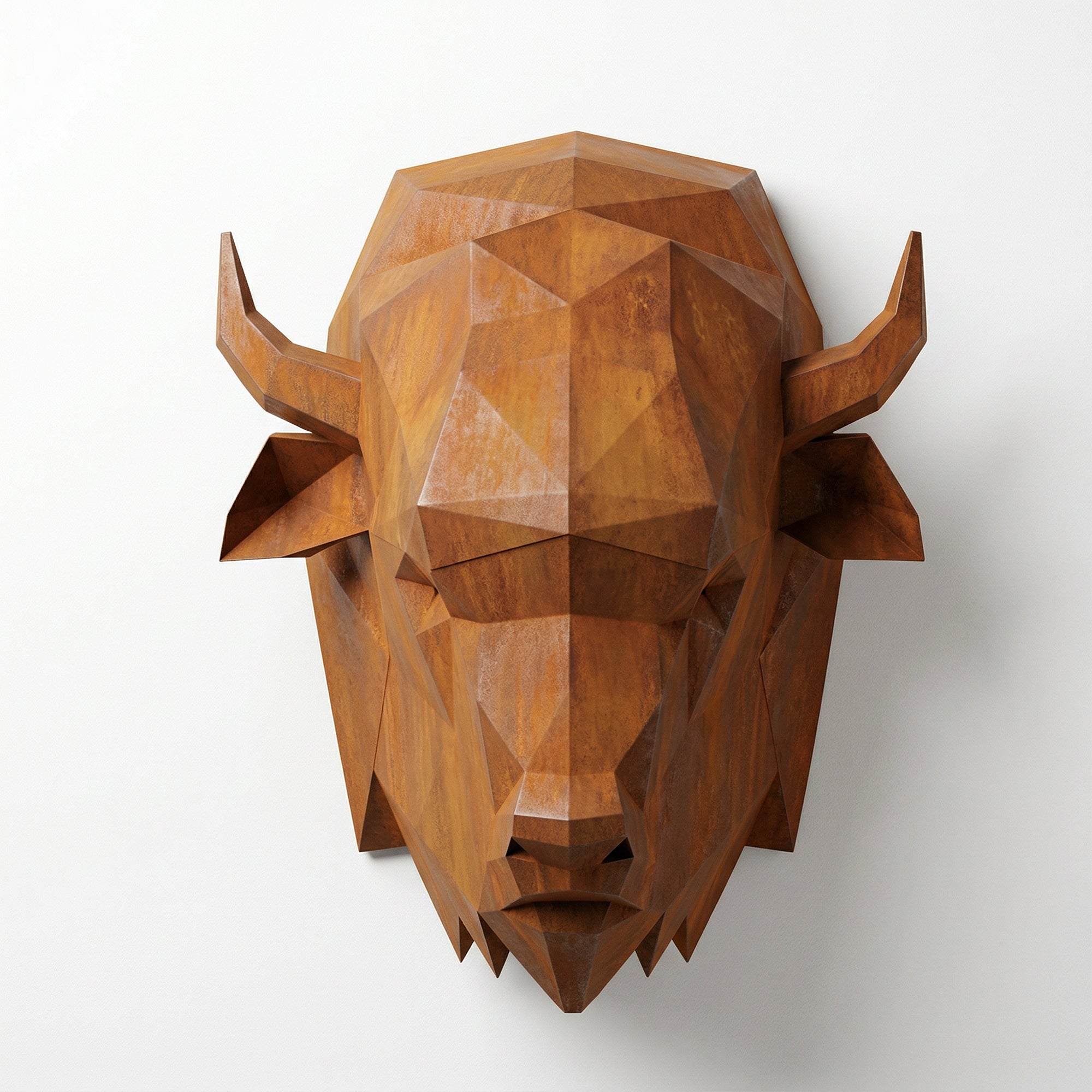 Sculpture Tête de Bison en Origami - Sculpture Origami