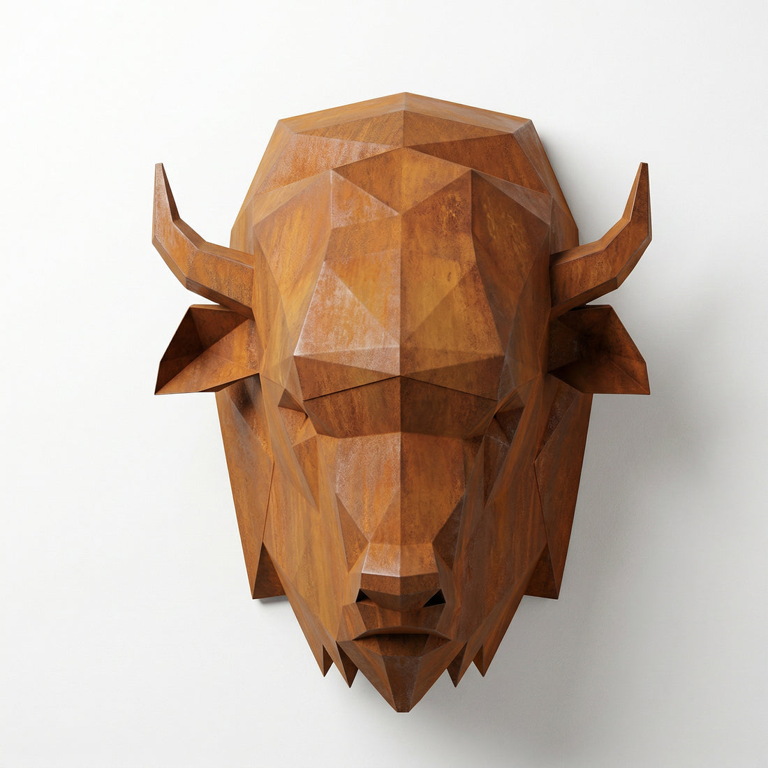 Sculpture Tête de Bison en Origami - Sculpture Origami