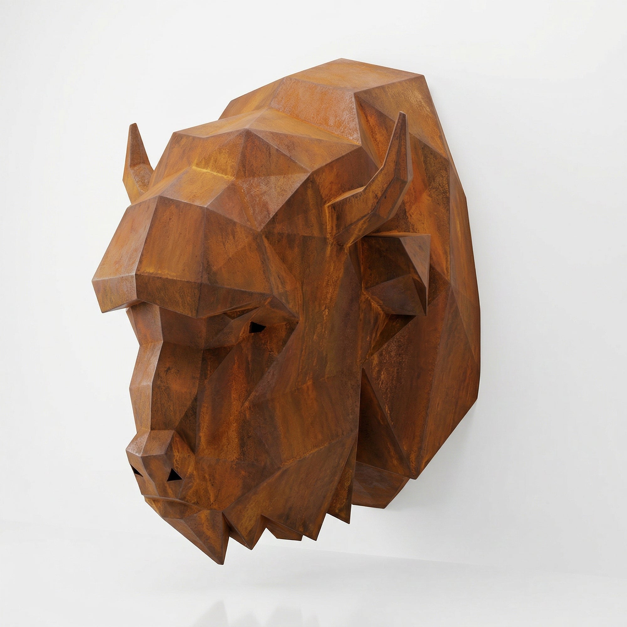 Sculpture Tête de Bison en Origami - Sculpture Origami