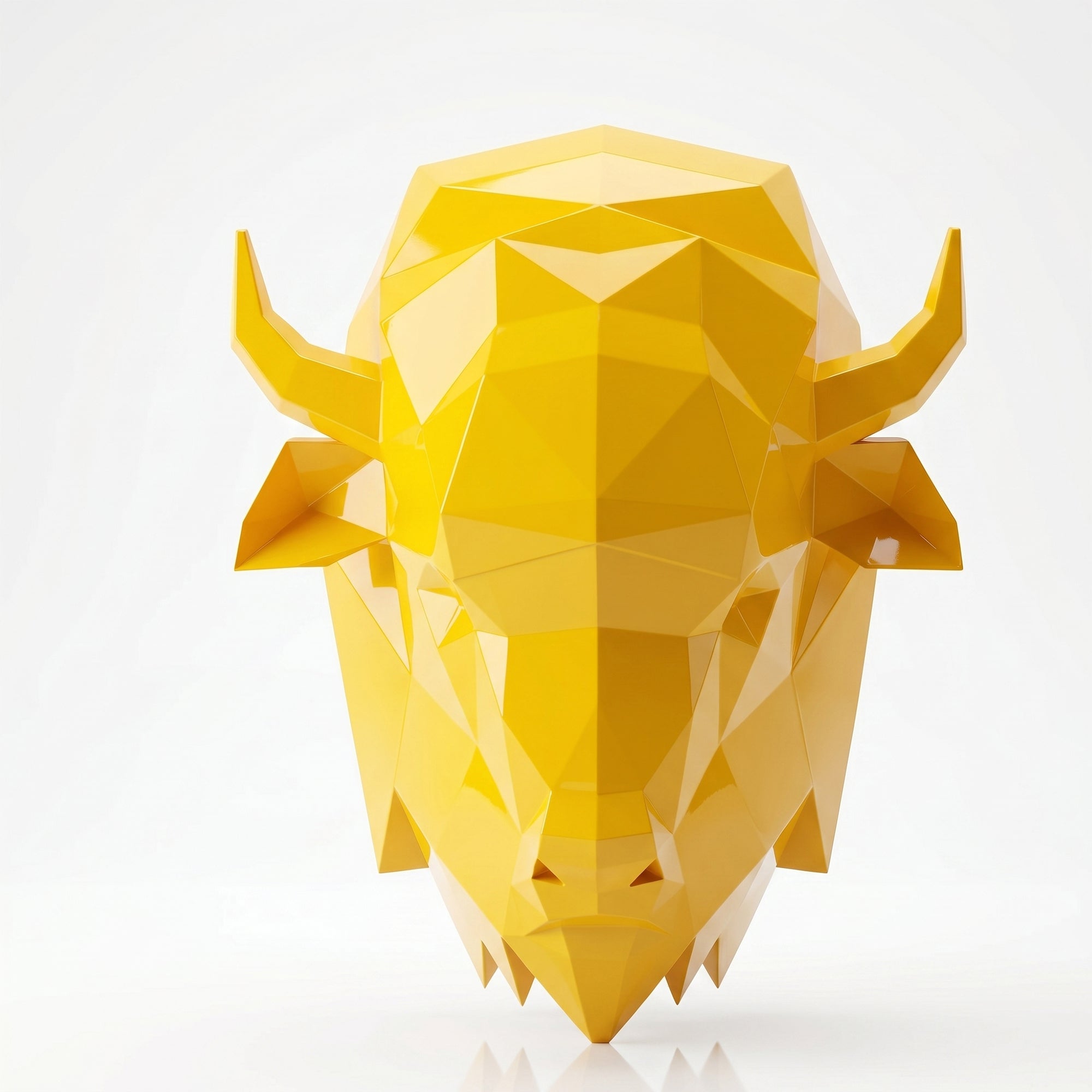 Sculpture Tête de Bison en Origami - Sculpture Origami