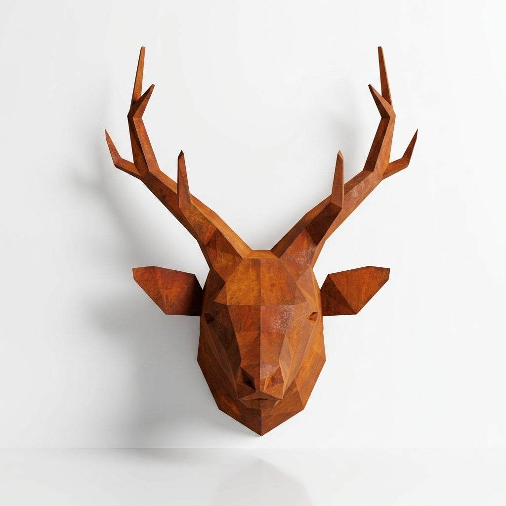 Trophée Tête de Cerf Origami - Sculpture Origami