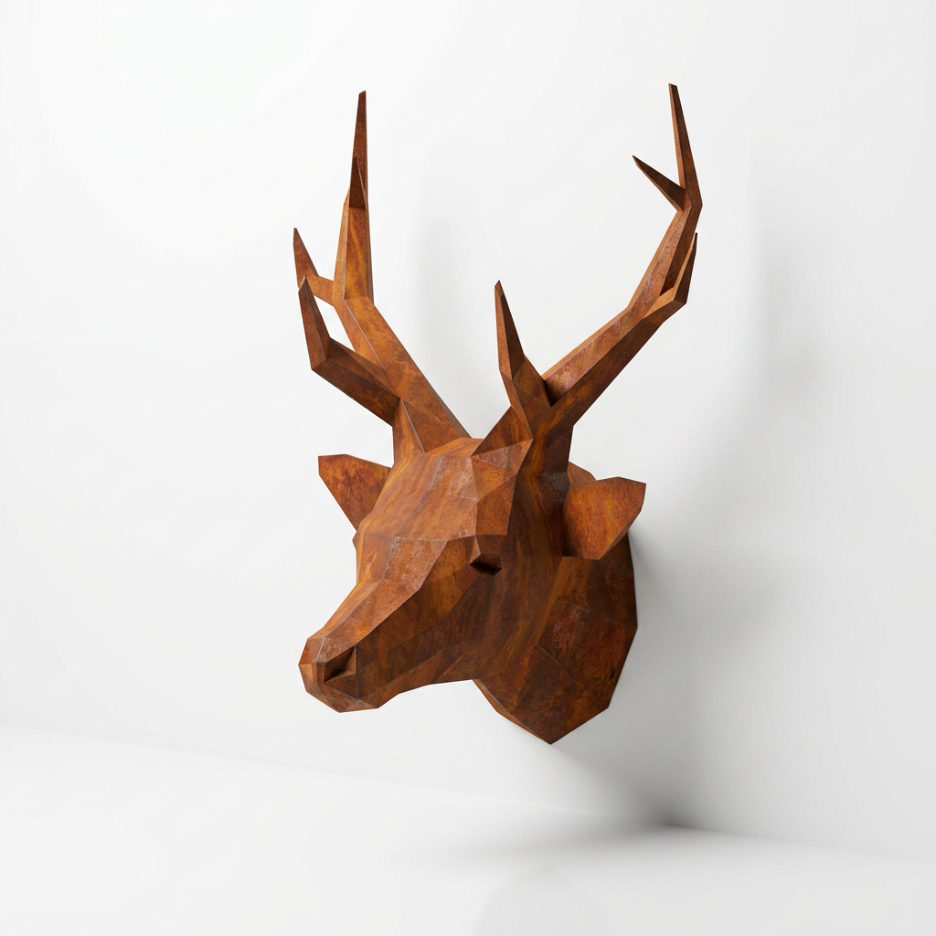 Trophée Tête de Cerf Origami - Sculpture Origami