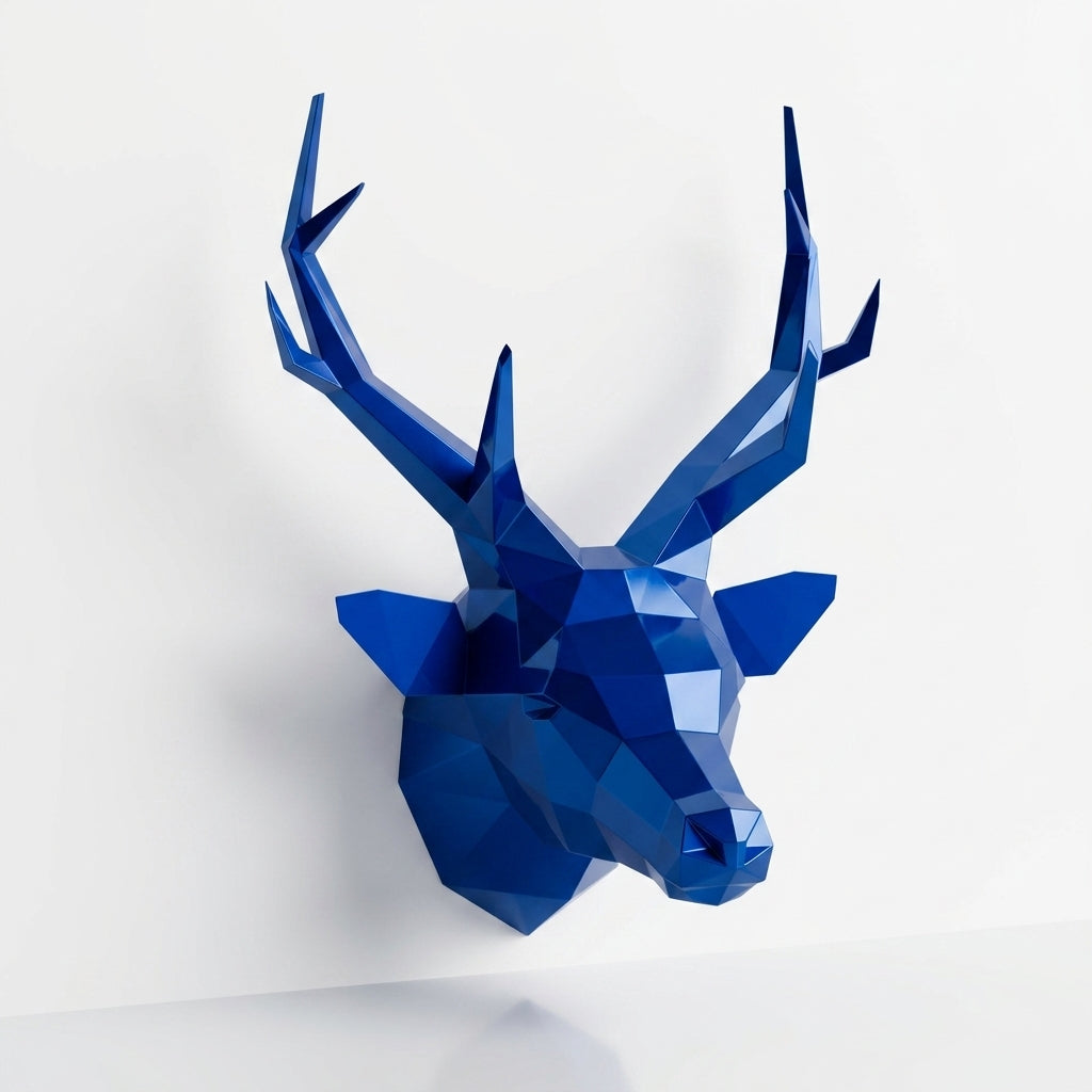 Trophée Tête de Cerf Origami - Sculpture Origami