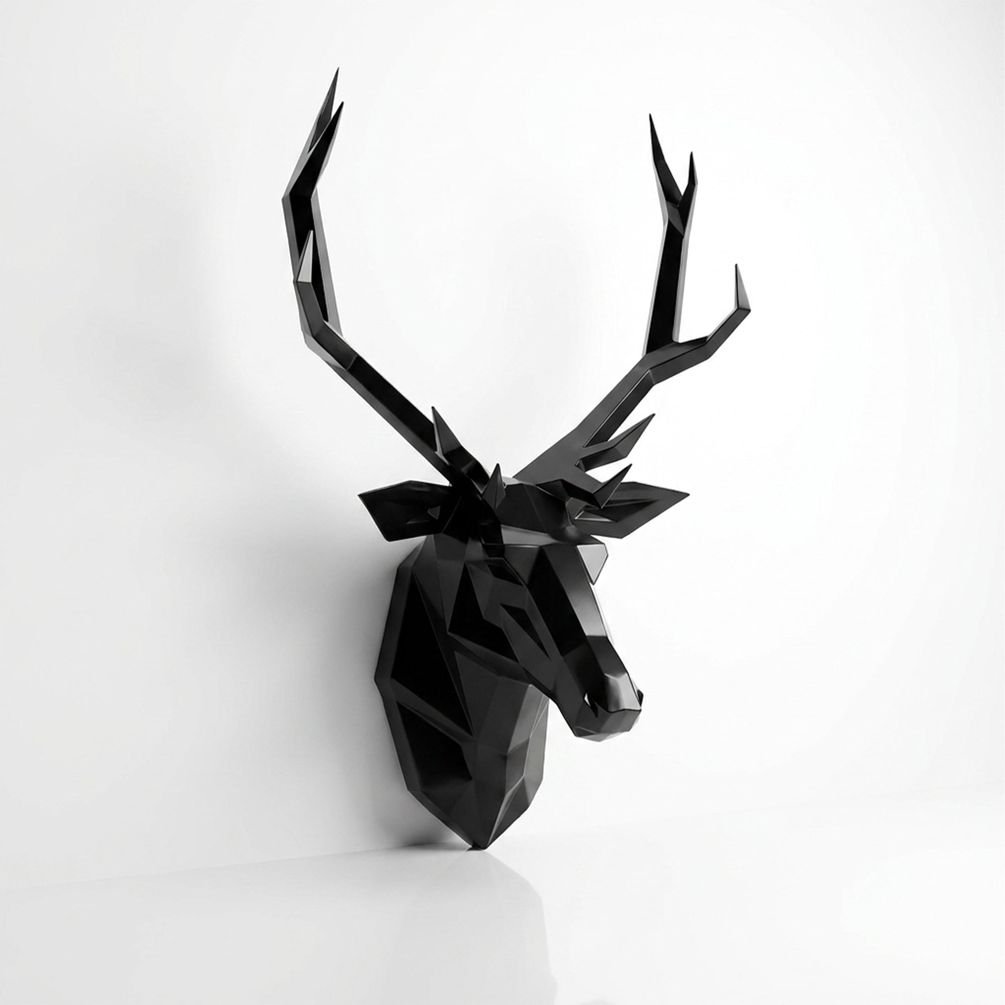 Sculpture Tête de Cerf Murale Facettée - Sculpture Origami