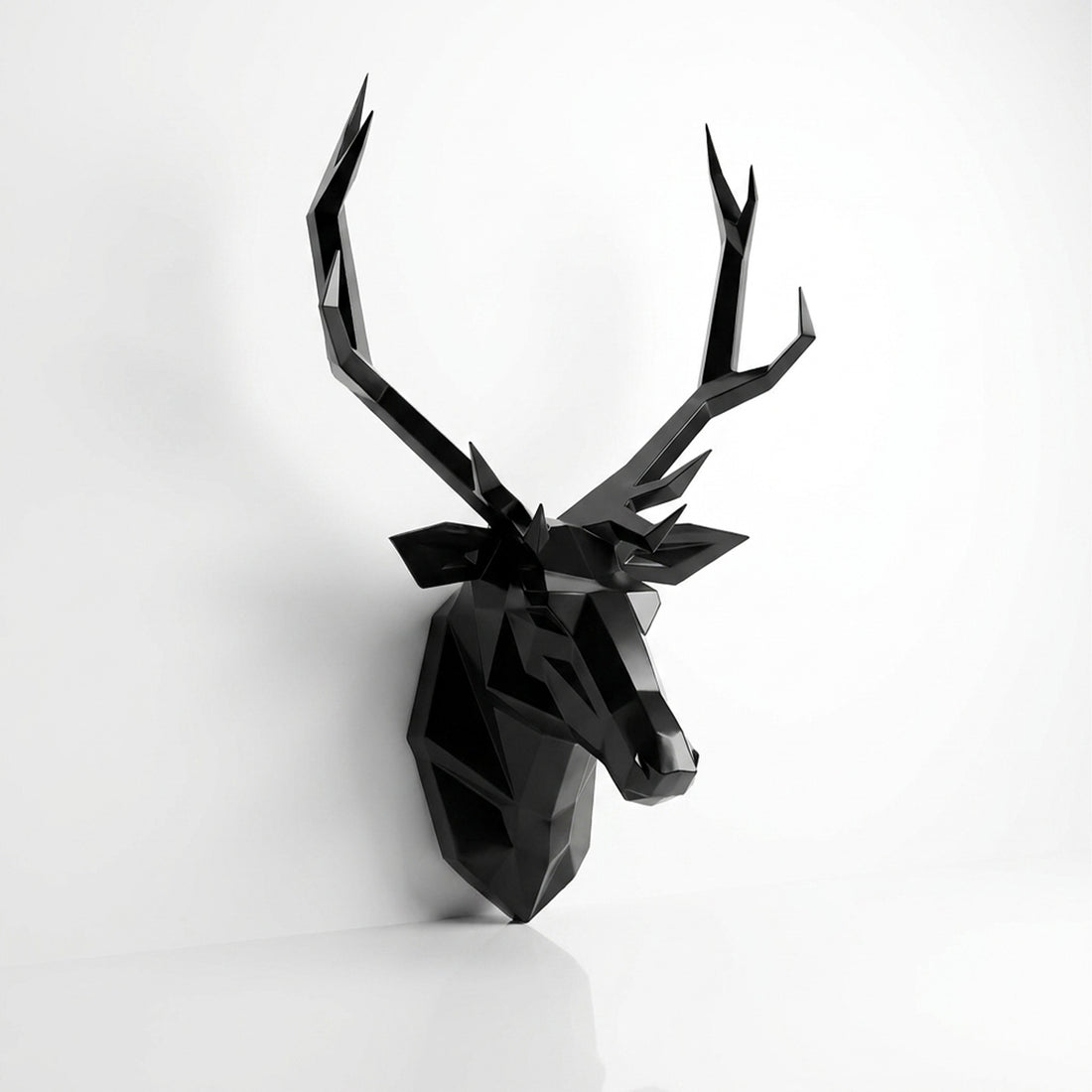 Sculpture Tête de Cerf Murale Facettée - Sculpture Origami