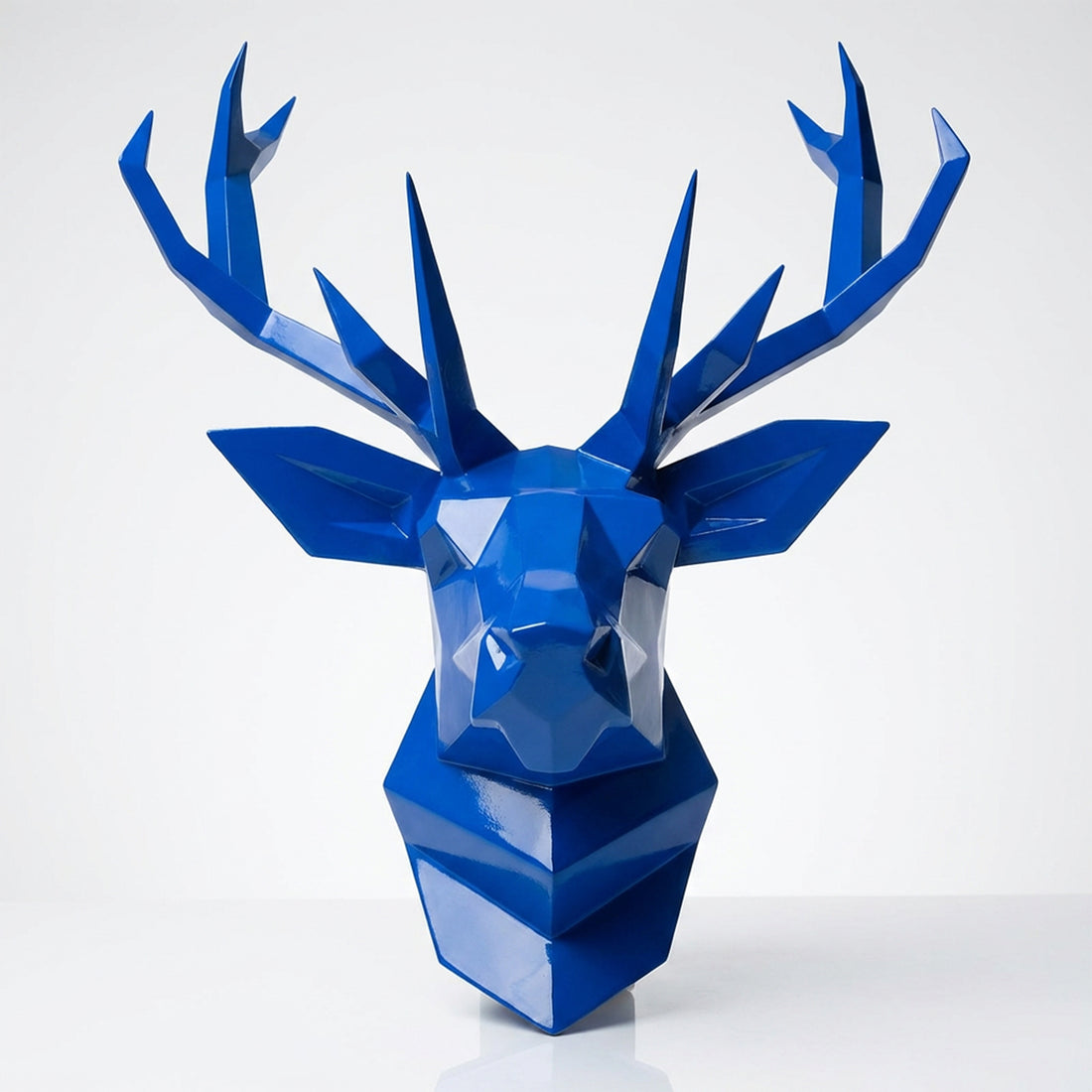Sculpture Tête de Cerf Murale Facettée - Sculpture Origami