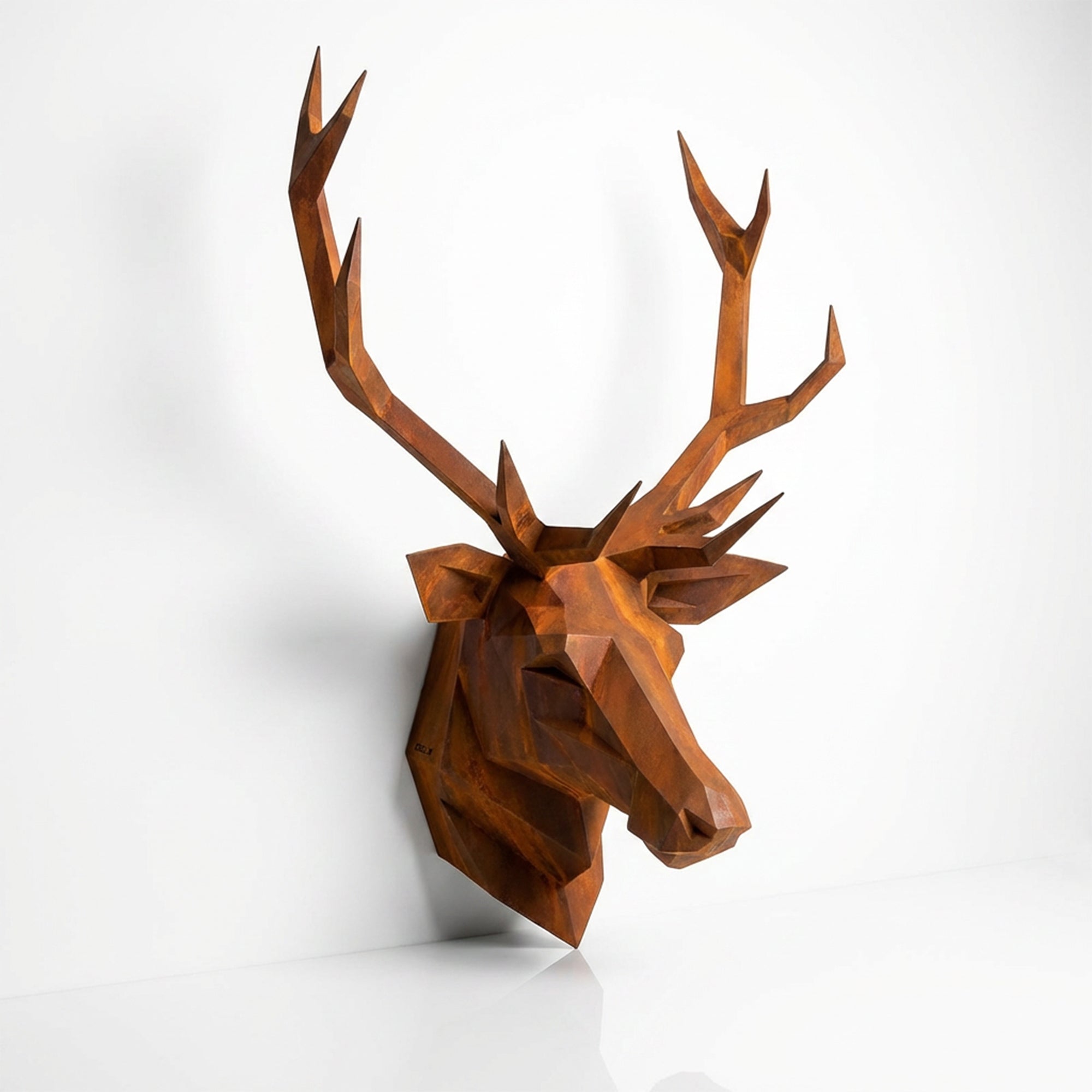 Sculpture Tête de Cerf Murale Facettée - Sculpture Origami