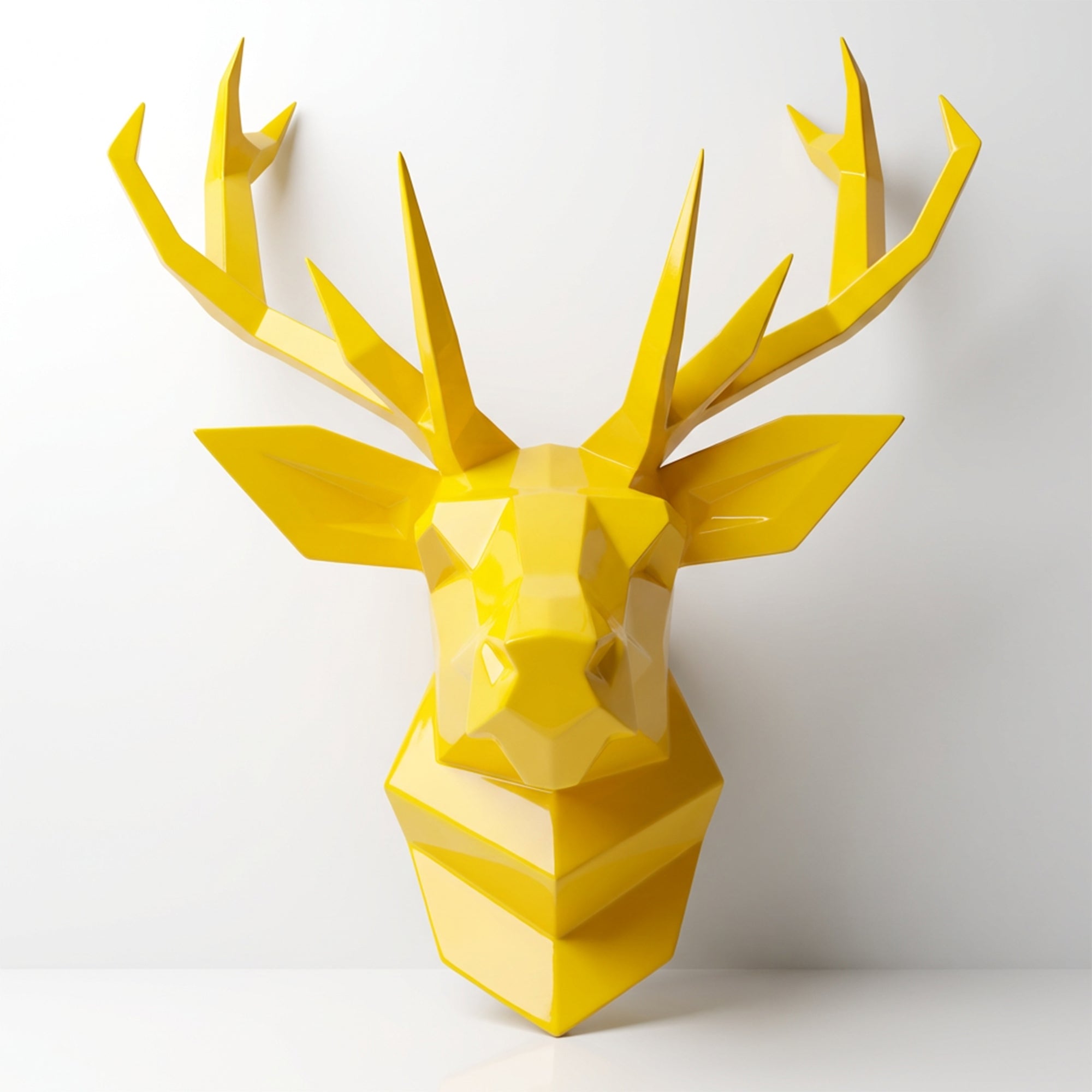 Sculpture Tête de Cerf Murale Facettée - Sculpture Origami