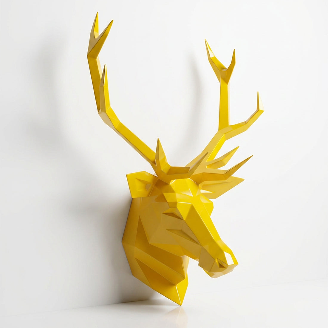Sculpture Tête de Cerf Murale Facettée - Sculpture Origami