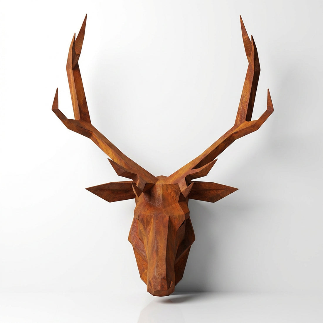 Sculpture Tête de Cerf Murale Facettée - Sculpture Origami
