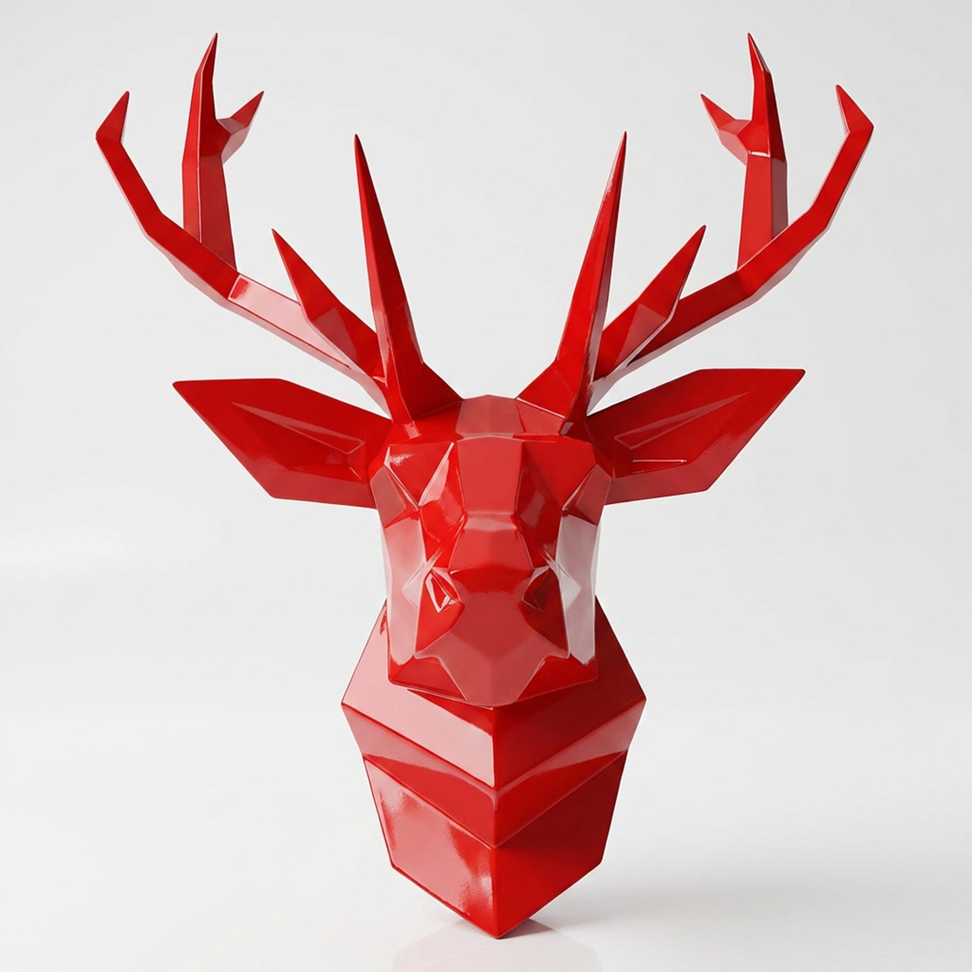 Sculpture Tête de Cerf Murale Facettée - Sculpture Origami