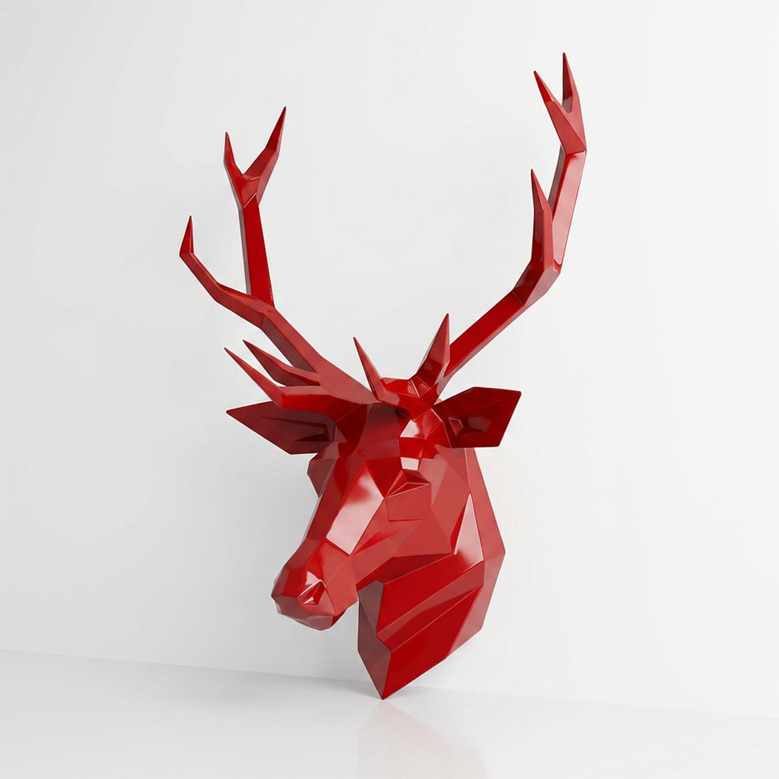 Sculpture Tête de Cerf Murale Facettée - Sculpture Origami