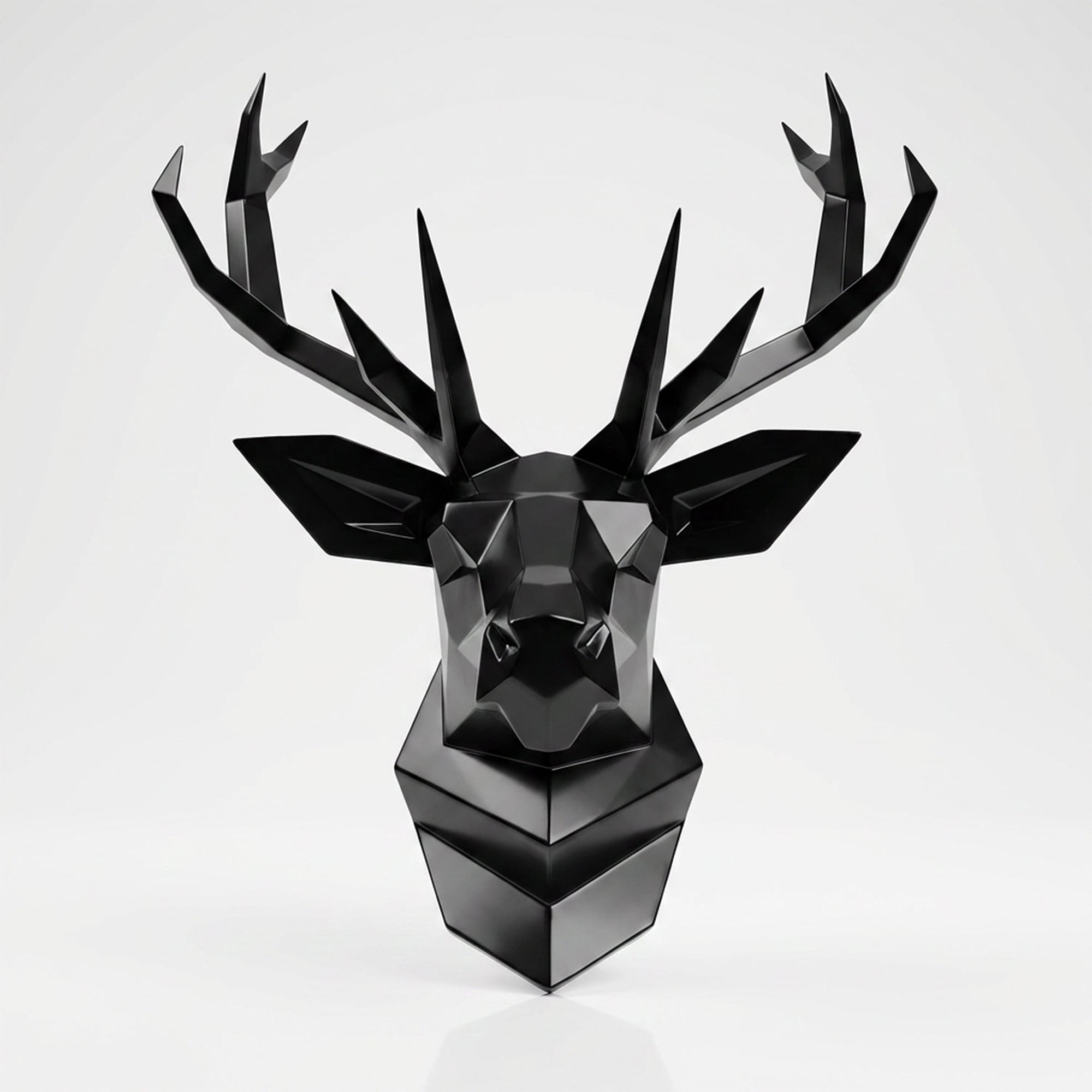 Sculpture Tête de Cerf Murale Facettée - Sculpture Origami