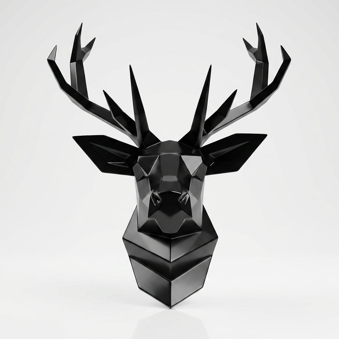 Sculpture Tête de Cerf Murale Facettée - Sculpture Origami