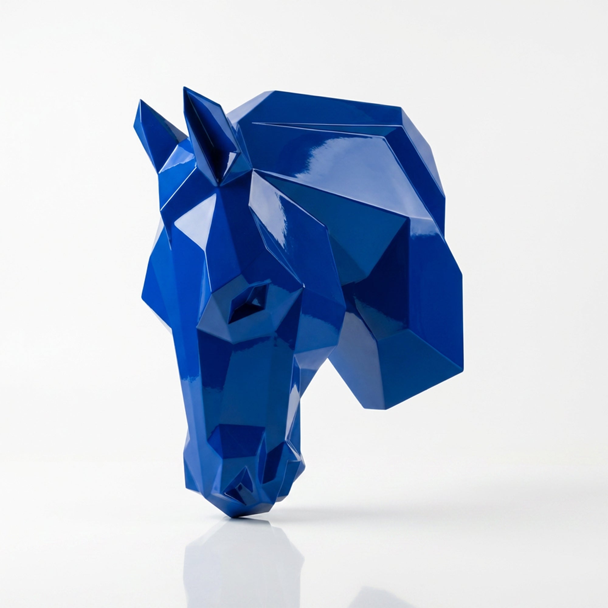 Sculpture Tête de Cheval Murale Facettée - Sculpture Origami
