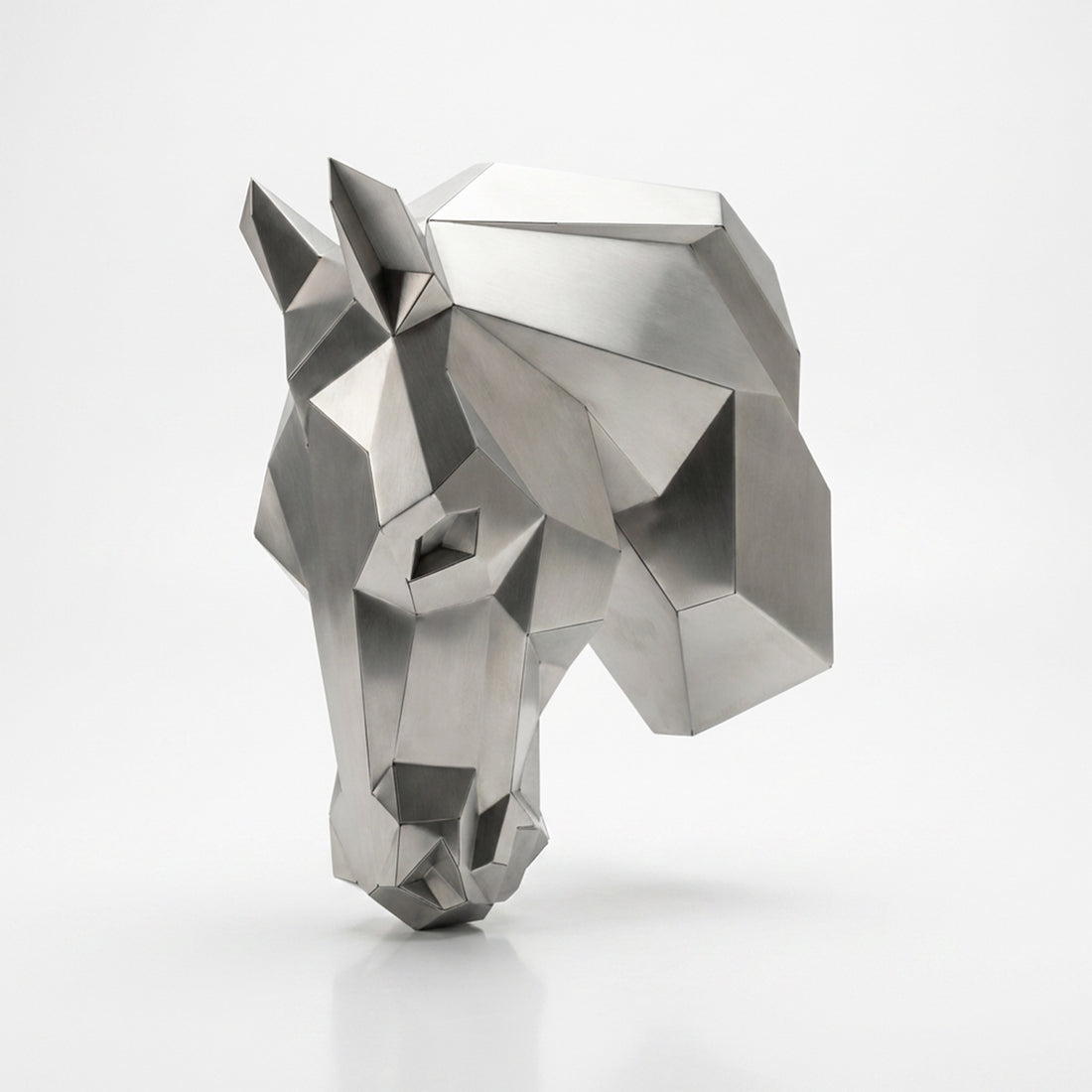 Sculpture Tête de Cheval Murale Facettée - Sculpture Origami