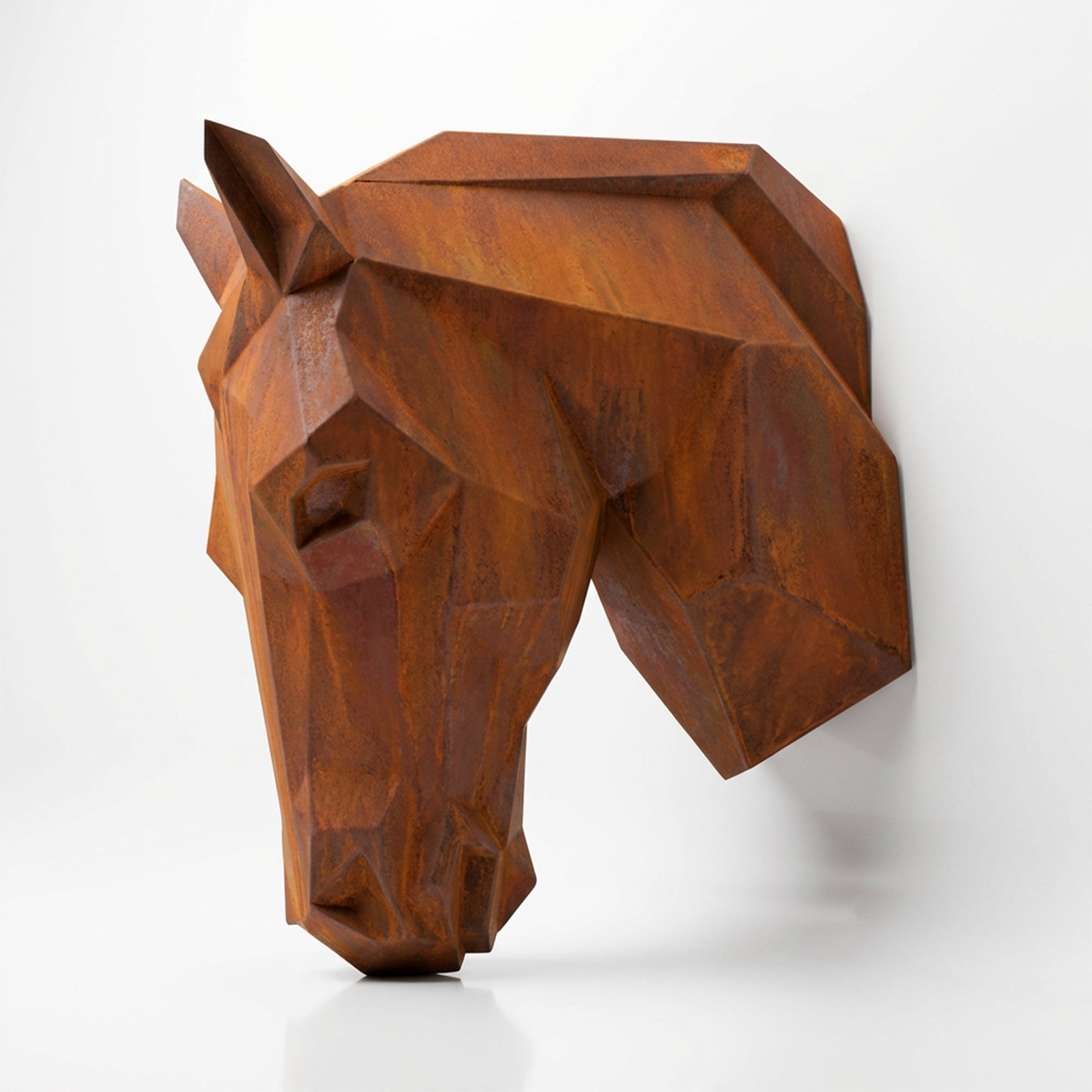 Sculpture Tête de Cheval Murale Facettée - Sculpture Origami
