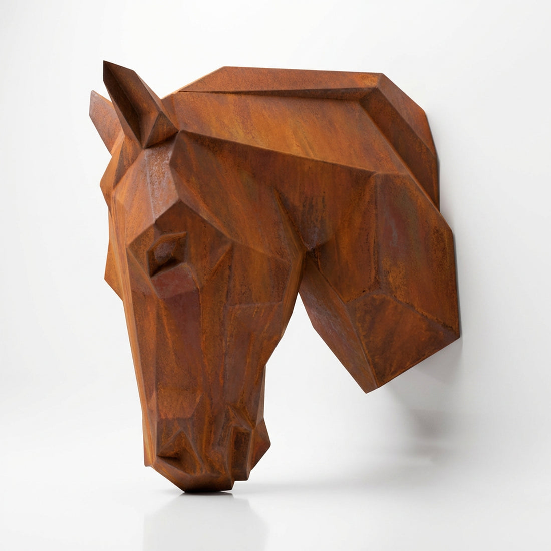 Sculpture Tête de Cheval Murale Facettée - Sculpture Origami