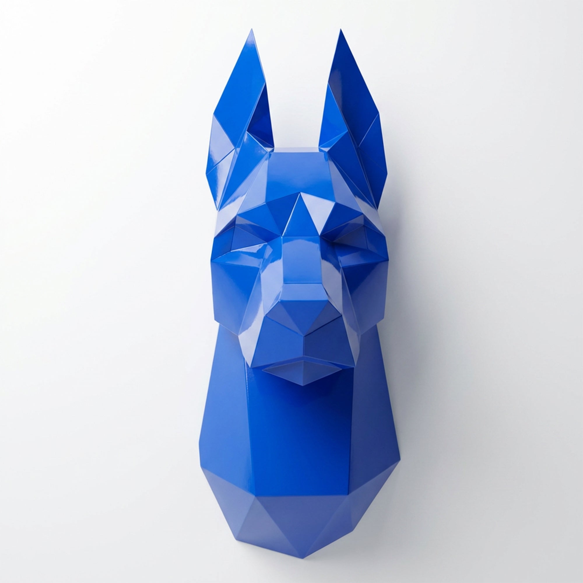 Sculpture Tête de Doberman Murale Facettée - Sculpture Origami