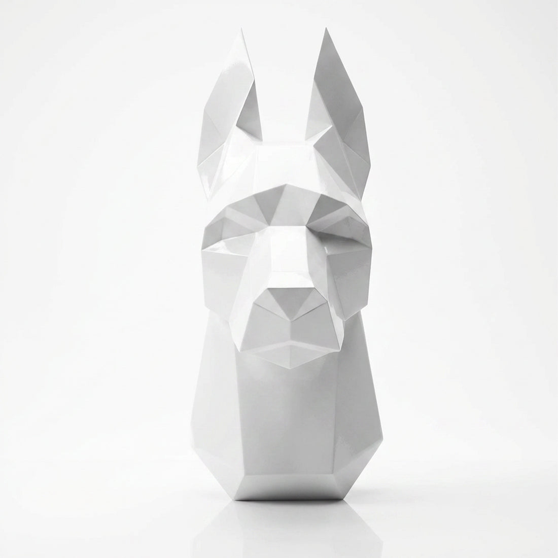 Sculpture Tête de Doberman Murale Facettée - Sculpture Origami