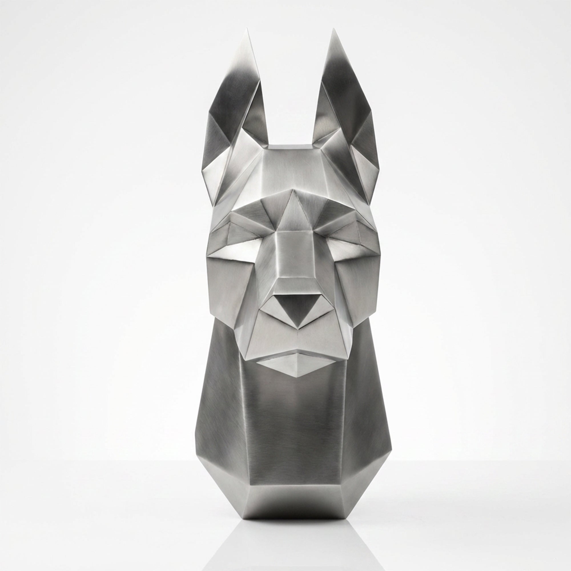 Sculpture Tête de Doberman Murale Facettée - Sculpture Origami