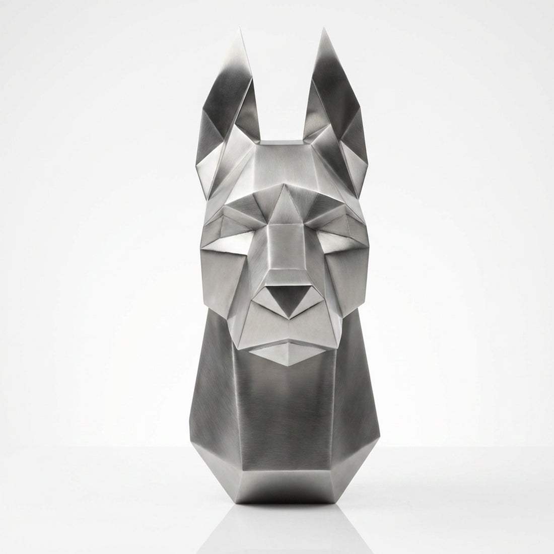Sculpture Tête de Doberman Murale Facettée - Sculpture Origami