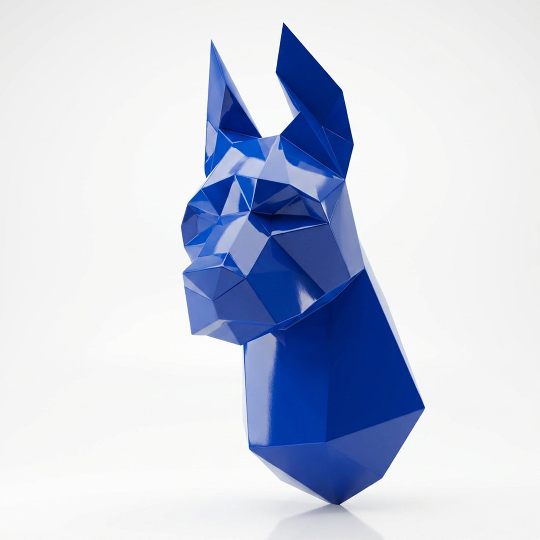 Sculpture Tête de Doberman Murale Facettée - Sculpture Origami