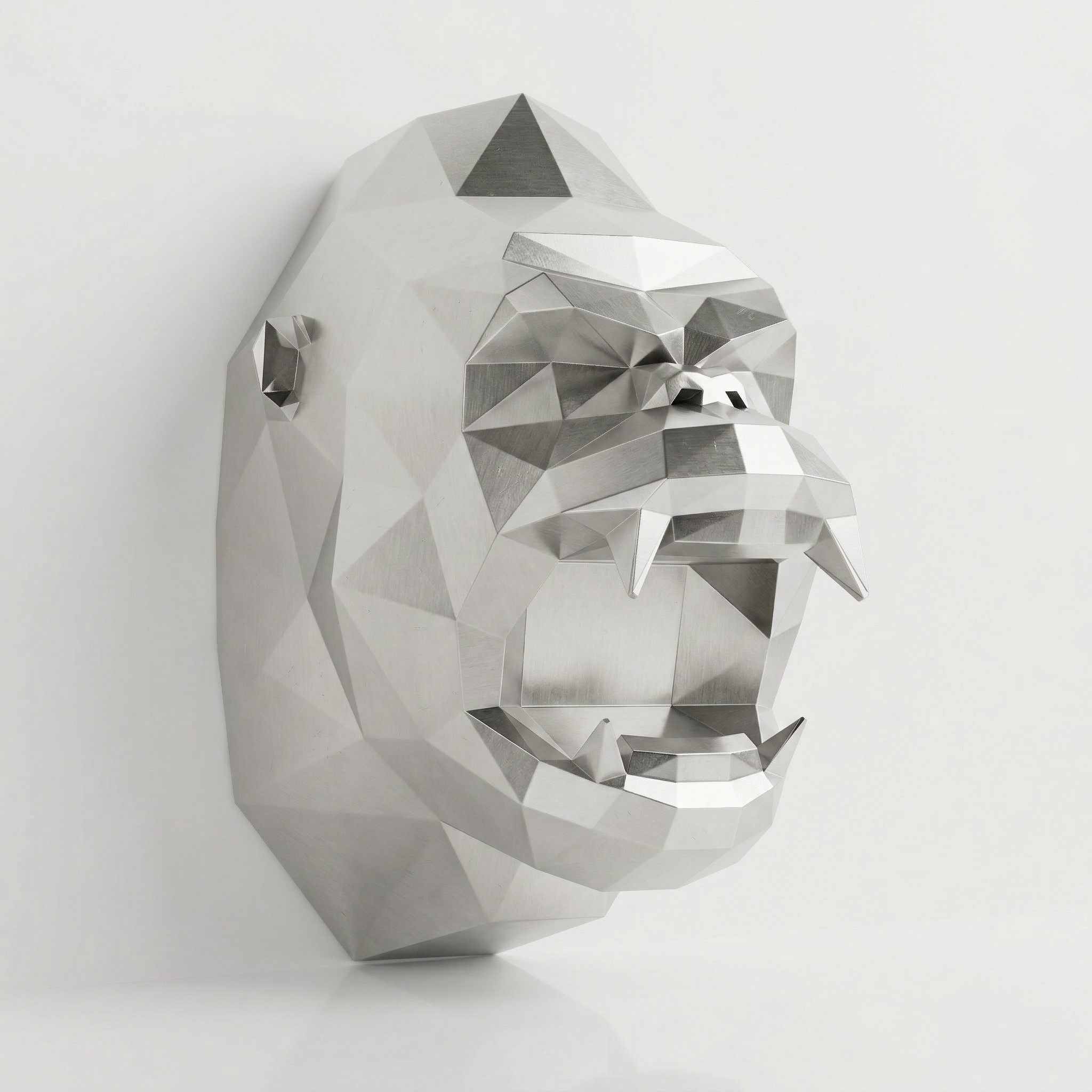 Sculpture Tête de Gorille Design Géométrique - Sculpture Origami