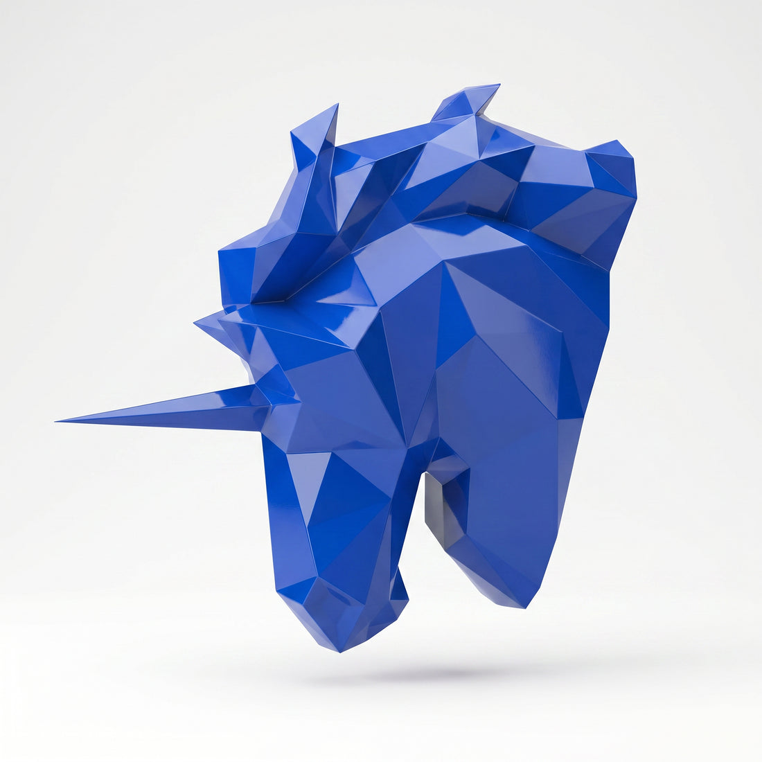 Sculpture Tête de Licorne Murale Facettée - Sculpture Origami