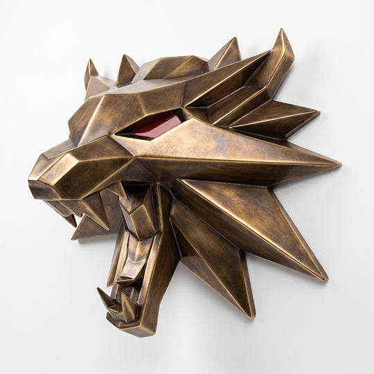 Sculpture Tête de Loup Murale Facettée - Sculpture Origami
