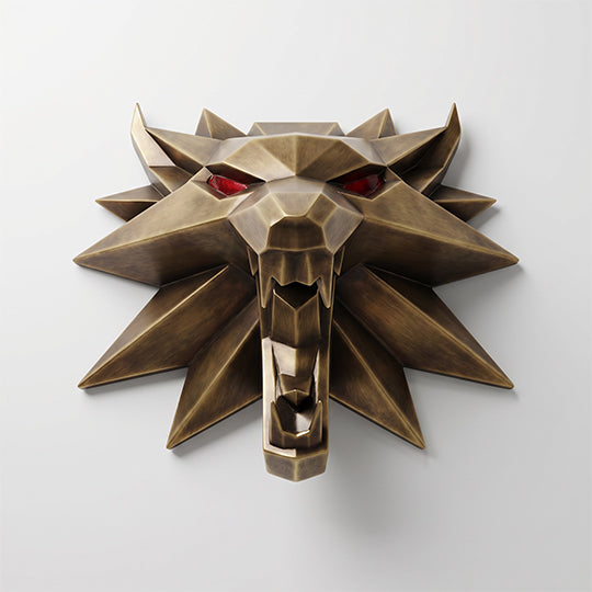 Sculpture Tête de Loup Murale Facettée - Sculpture Origami