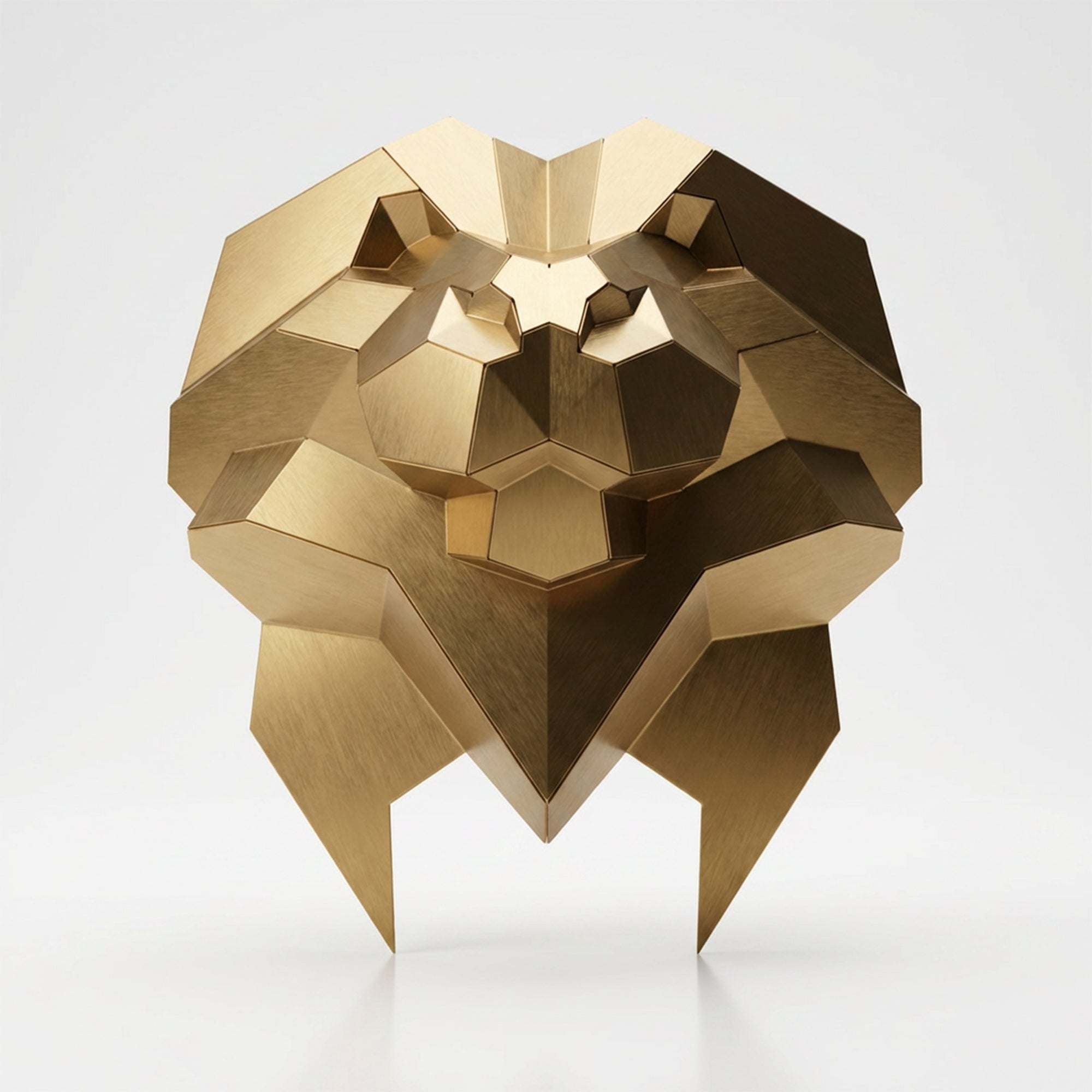 Sculpture Tête de Lynx Murale Facettée - Sculpture Origami