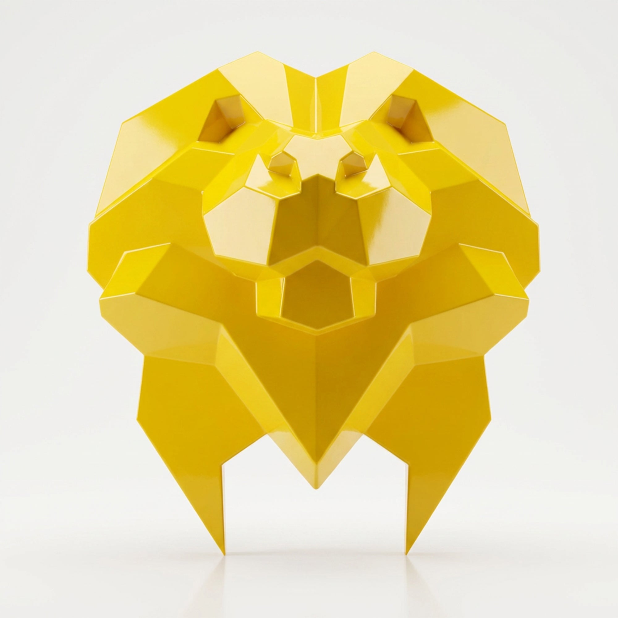 Sculpture Tête de Lynx Murale Facettée - Sculpture Origami