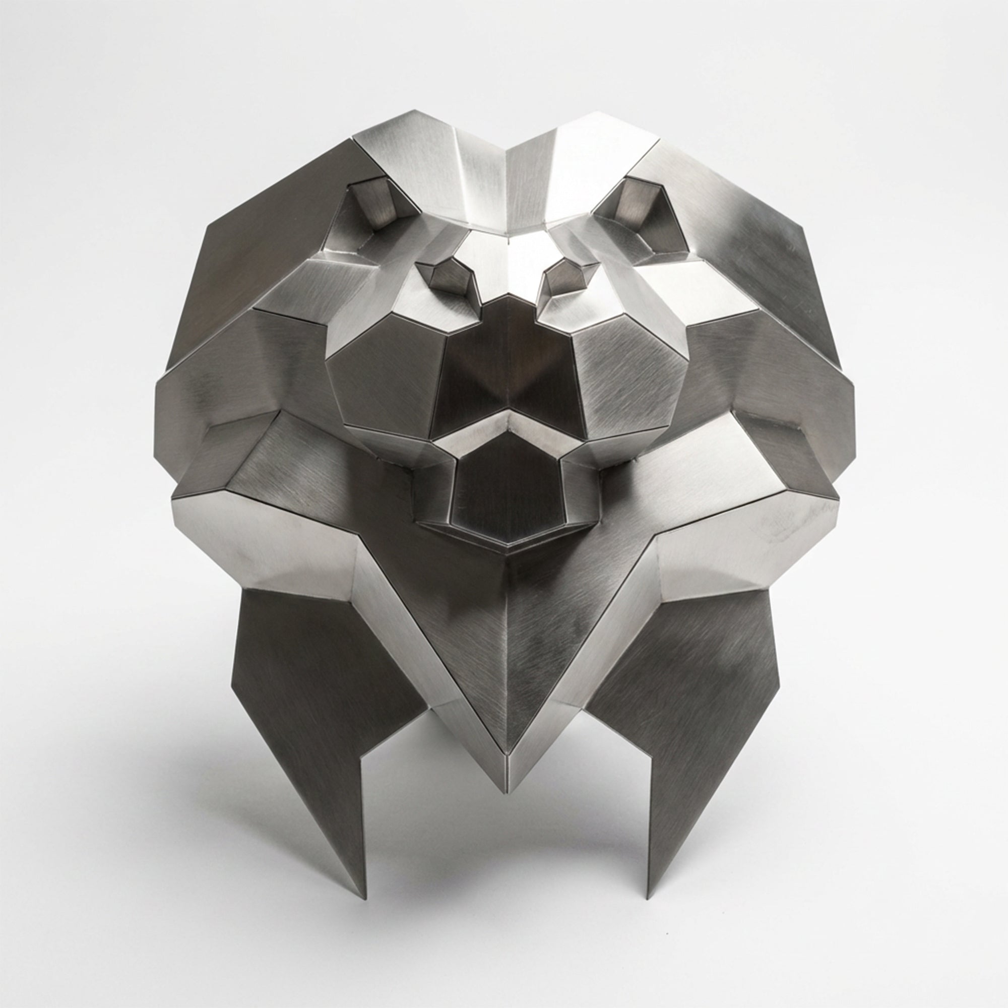Sculpture Tête de Lynx Murale Facettée - Sculpture Origami