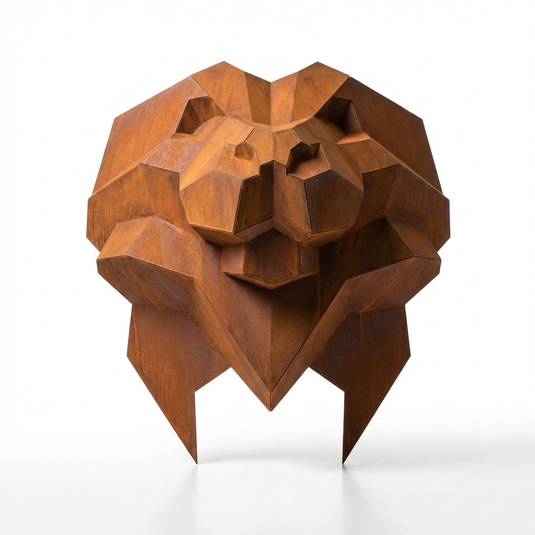 Sculpture Tête de Lynx Murale Facettée - Sculpture Origami
