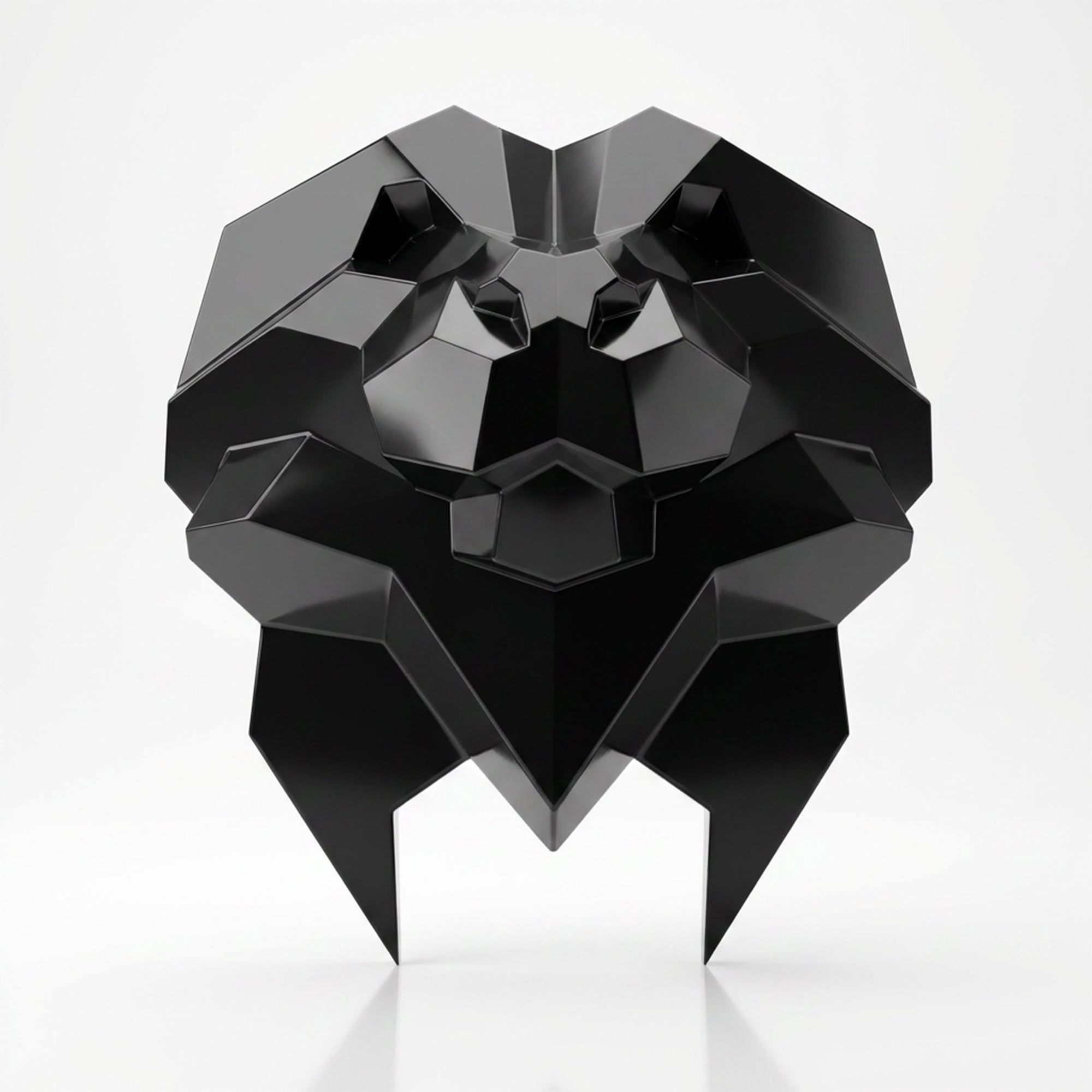 Sculpture Tête de Lynx Murale Facettée - Sculpture Origami