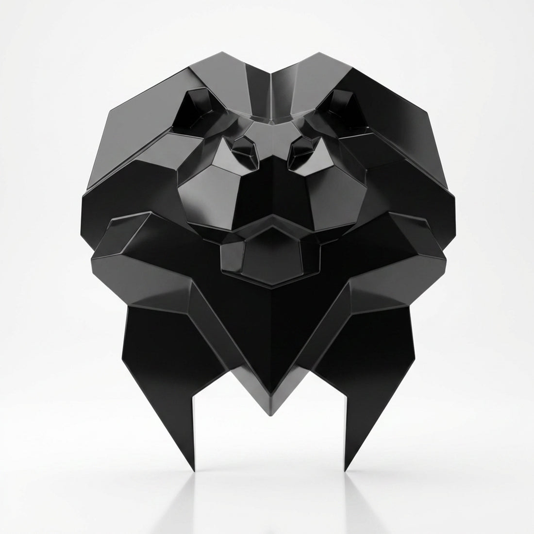 Sculpture Tête de Lynx Murale Facettée - Sculpture Origami