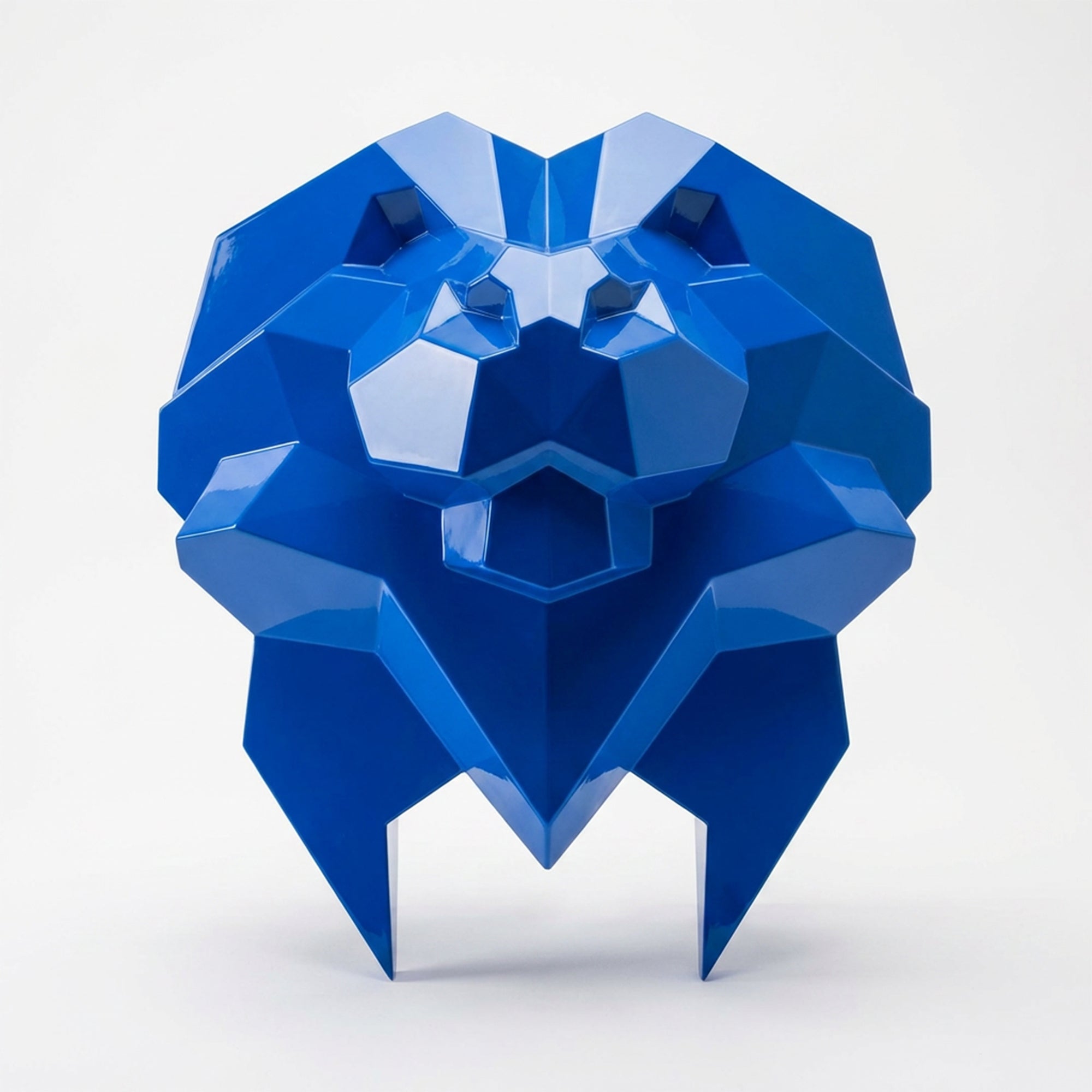 Sculpture Tête de Lynx Murale Facettée - Sculpture Origami