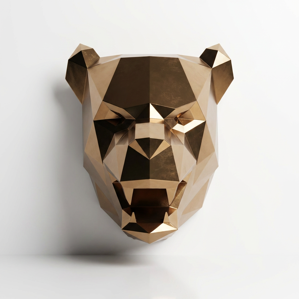 Sculpture Tête de Panthère Noire - Sculpture Origami