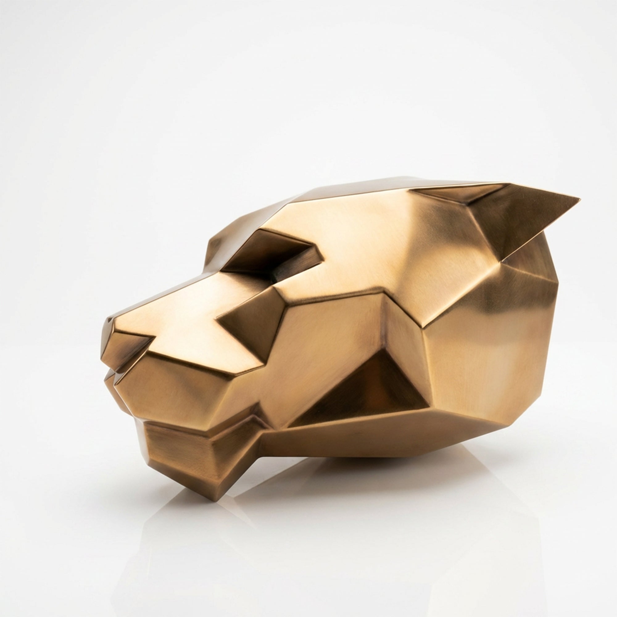 Sculpture Tête de Panthère Murale Facettée - Sculpture Origami