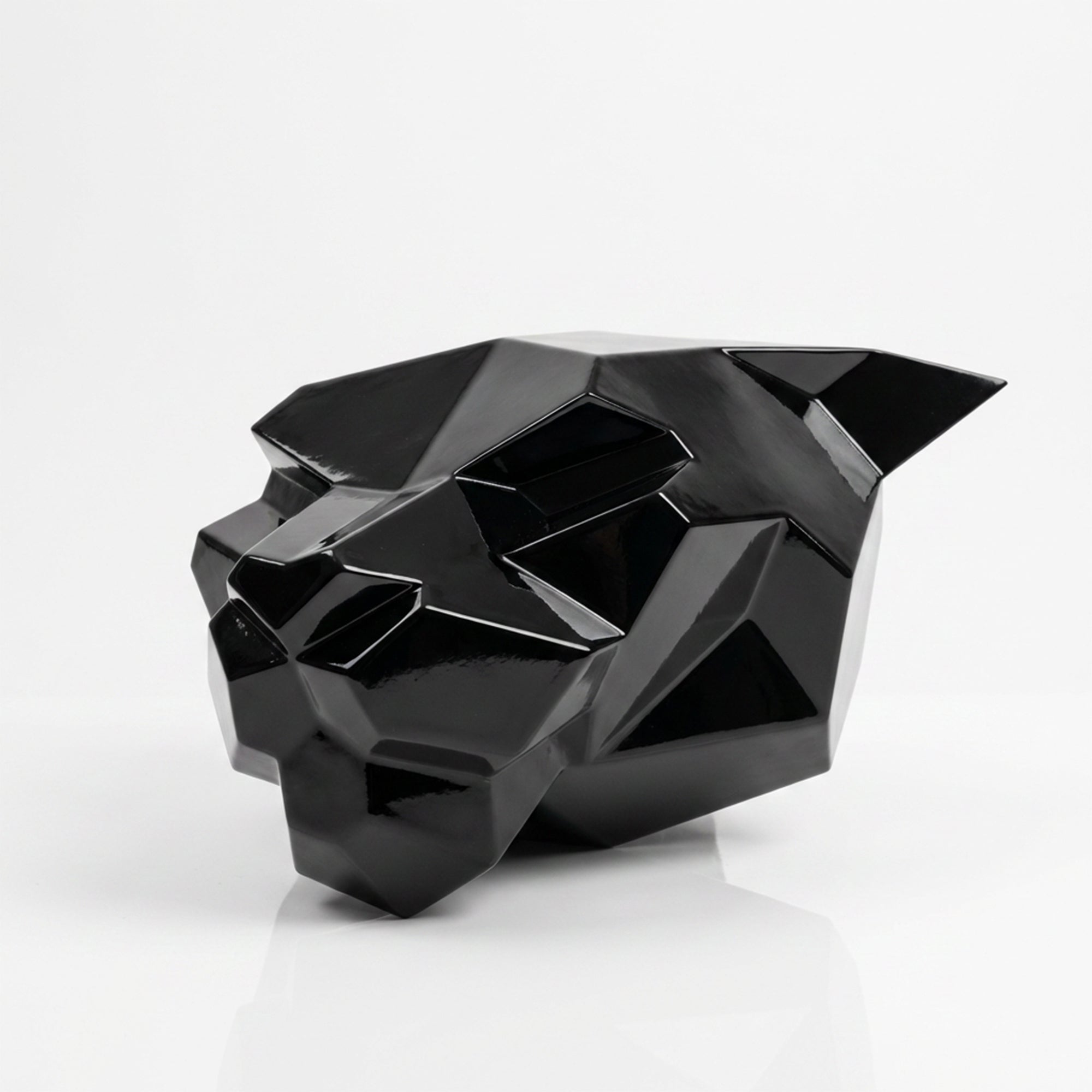 Sculpture Tête de Panthère Murale Facettée - Sculpture Origami