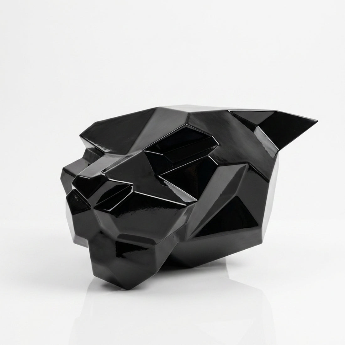 Sculpture Tête de Panthère Murale Facettée - Sculpture Origami