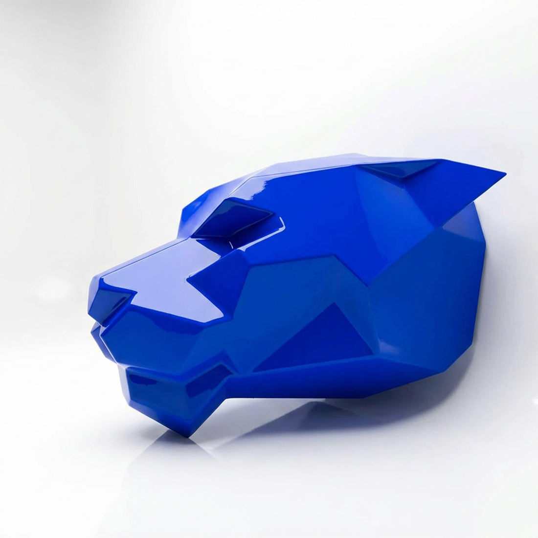 Sculpture Tête de Panthère Murale Facettée - Sculpture Origami
