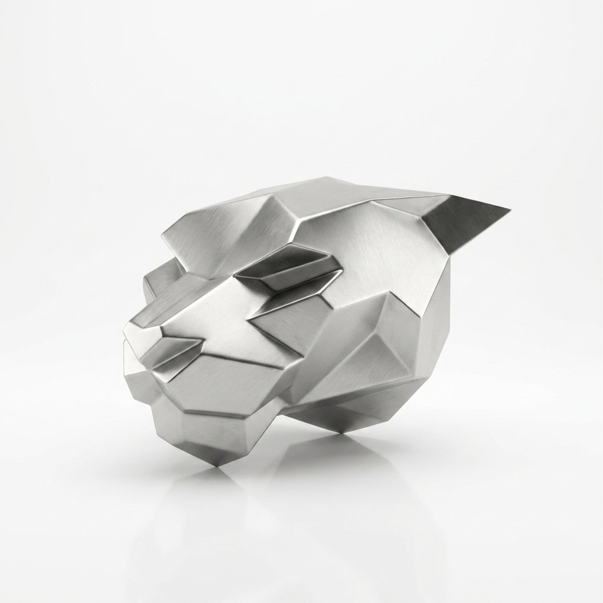 Sculpture Tête de Panthère Murale Facettée - Sculpture Origami
